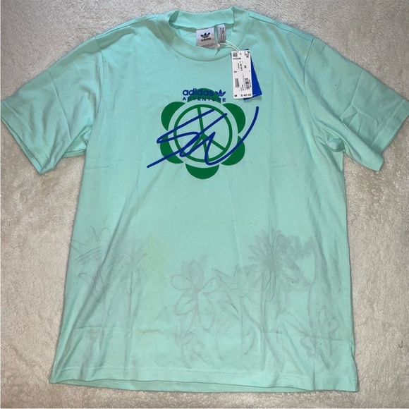 adidas x Sean Wotherspoon Superturf Reversible Tee in Clear Mint - Picture 2 of 7